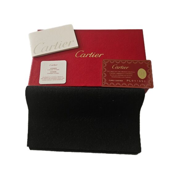 Cartier Black Onyx Leather Love Collection Continental Long Wallet w/ Box & COA - Picture 11 of 12